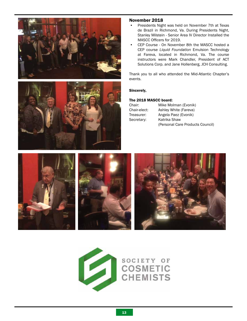 2018 SCC Chapter Activity Newsletter page 13