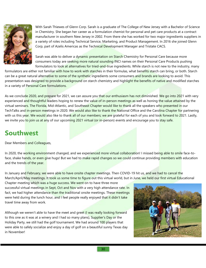 2020 SCC Chapter Activity Newsletter page 29