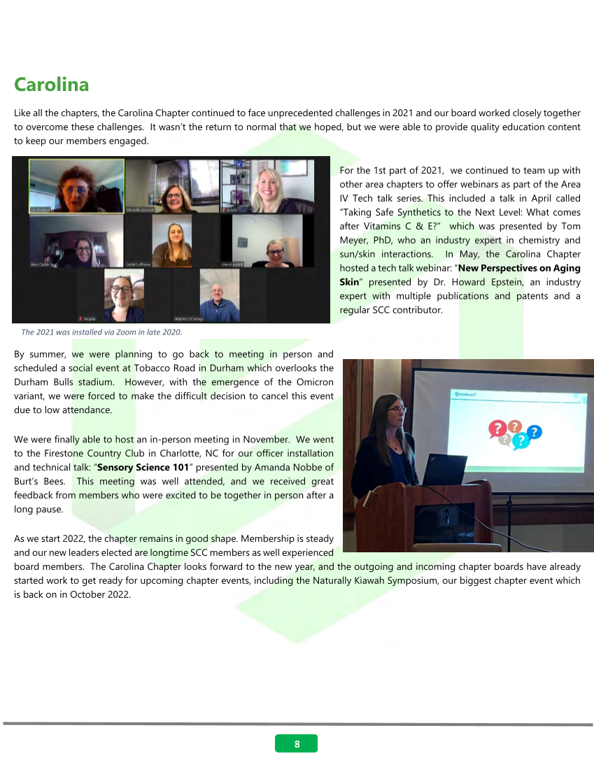2021 SCC Chapter Activity Newsletter page 9